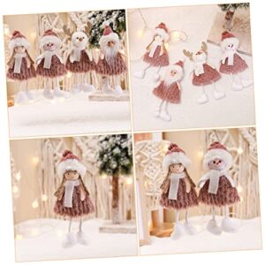 Santa Ornament Christmas Doll Pendant Nativity Decorations Dolls Mini Baby Dolls Adornos para De Hanging Angels Felt, Plush Little Doll Poochita Plush