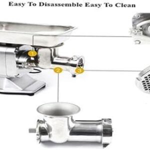 Premium Meat Grinder and Plate Set - Professional 7mm Hole Diameter Replacement Parts for Grinders and Mincers - Enhanced Alloy Disc for Optimal Performance