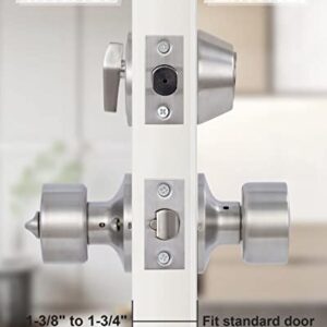 Lanwandeng 3 Sets Keyed Alike Entry Door Knobs and Single Cylinder Deadbolt Lock Combo Set Security for Entrance and Front Door, All Keyed Same Door Lock with Classic Satin Nickel Finish