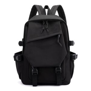 votachin casual backpack unisex cute macaroon color backpack large capacity laptop bag backpack suitable for daily commuting-black