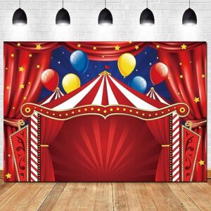 carnival theme red circus tent backdrop big top circus carnival themed birthday party photo background newborn baby shower photography photo booths banner decorations supplies 7x5ft