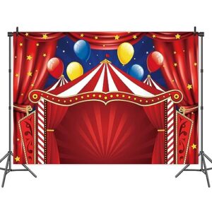 Carnival Theme Red Circus Tent Backdrop Big Top Circus Carnival Themed Birthday Party Photo Background Newborn Baby Shower Photography Photo Booths Banner Decorations Supplies 7x5ft