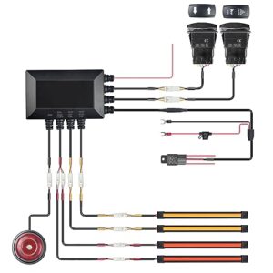 geegeetop universal atv utv sxs sequential turn signal light kit,street legal kit with rocker brake tail light horn kit with relay fuse wire for rov atv golf sxs car compatible with polaris