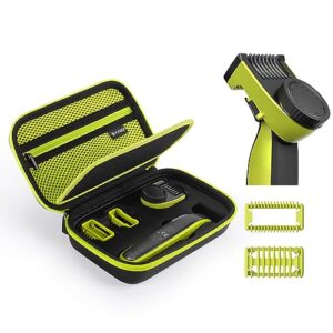 yinke guards and case for one blade qp2520 qp2630 qp2724 qp2834 shaver, 14 adjustable size length precision comb 0.4-10mm with body kit upgrade your oneblade trimmer