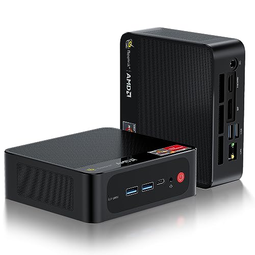 Beelink Mini PC, AMD Ryzen 7 5700U (8C/16T, up to 4.3GHz), 16GB DDR4 500GB M.2 NVMe SSD, SER5 Pro Mini Desktop Computer Support 4K@60Hz Triple Display/DP1.4/HDMI/Type-C/WiFi 6/BT5.2/Gaming/Office/Home