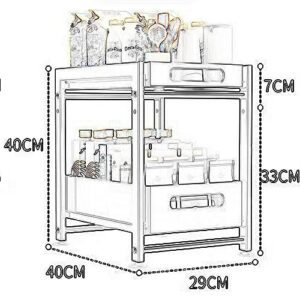 Under Sink Organizers And Storage, Pull Out Under Sink Storage 2 Tier Sliding Cabinet Basket Organizer Drawer Multi-Purpose Cabinet Organizer (Color : White, Size : 29x40x40cm)