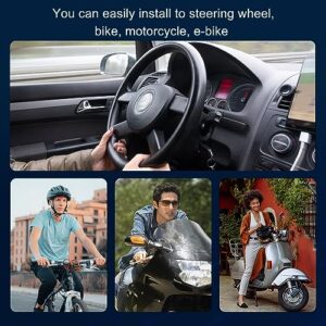 Universal Wireless Car Steering Wheel Control Remote Button Waterproof Support Bluetooth Suitable for Android iPhone Wince Connected to GPS Navigation Multimedia