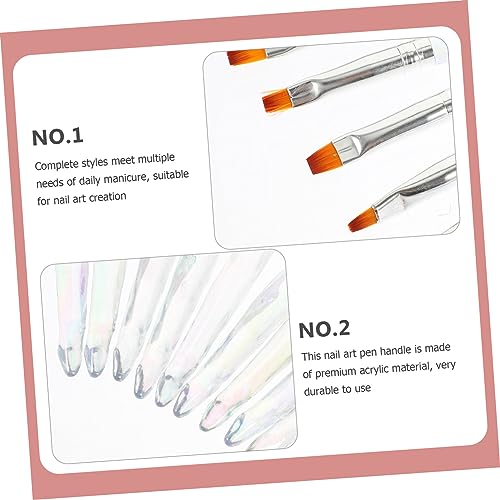 FRCOLOR 9Pcs Nail Pen nail liner brush arts & crafts nail gem picker nail dotting pen lipstick pen nail art supplies nail supplies lipstick applicator lip liner tool Japanese-style Acrylic