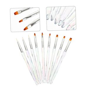 FRCOLOR 9Pcs Nail Pen nail liner brush arts & crafts nail gem picker nail dotting pen lipstick pen nail art supplies nail supplies lipstick applicator lip liner tool Japanese-style Acrylic