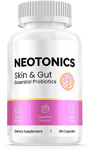 Neotonics Skin & Gut - Official - Neotonics Advanced Formula Skincare Supplement Reviews Neo tonics Capsules Skin and Gut Health (60 Capsules)