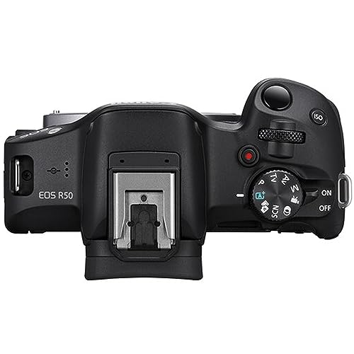 Canon EOS R50 Mirrorless Camera with RF-S 18-45mm f/4.5-6.3 is STM Lens + 64GB Memory Card + Tripod + Case & More