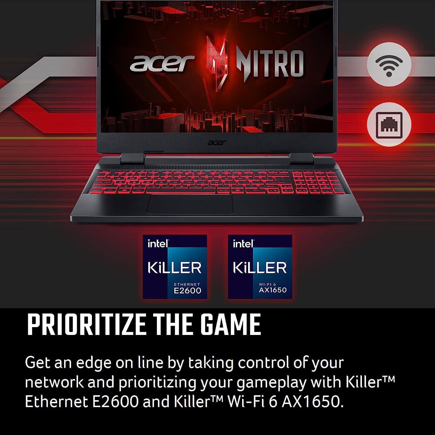 Acer Nitro 5 Gaming Laptop, 15.6/ FHD IPS 144Hz Display, 12th Gen Intel Core i5-12500H, GeForce RTX 3050 Ti 4GB, 32GB RAM, 1TB PCIe 4.0, Backlit KB, Thunderbolt 4, HDMI, Wi-Fi 6, Win 11 Pro