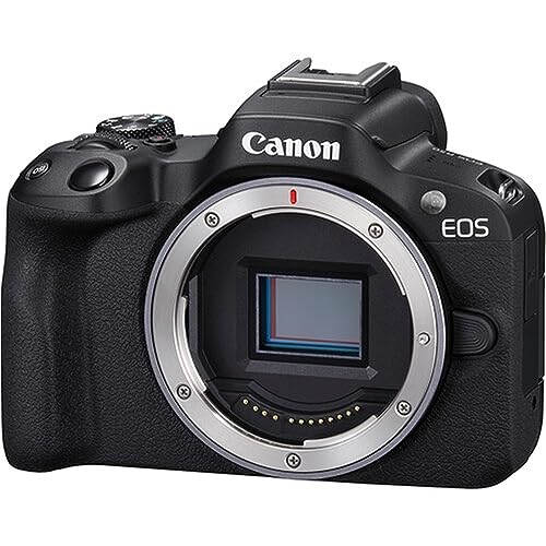 Canon EOS R50 Mirrorless Camera (Body Only) + 2pc 64GB Memory Cards + Tripod + Case & More