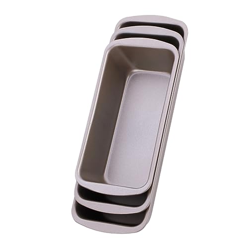 Cabilock 3pcs baking pans loaf pan Practical Toast Pan Toast Baking Mold Home Toast Mold Baking Tool Toast DIY Baking Mold Bread Pan Toast Cooking Mold carbon steel Strip baking tin