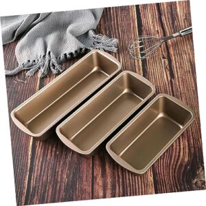 Cabilock 3pcs baking pans loaf pan Practical Toast Pan Toast Baking Mold Home Toast Mold Baking Tool Toast DIY Baking Mold Bread Pan Toast Cooking Mold carbon steel Strip baking tin