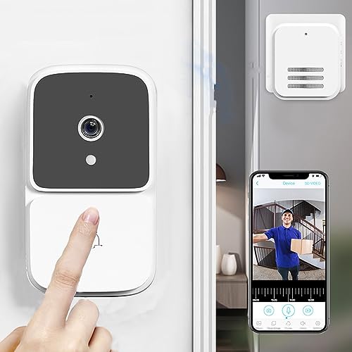 MIANHT 𝓼𝓮𝓬𝓾𝓻𝓲𝓽𝔂 Cameras Wireless Outdoor - Home 𝓼𝓮𝓬𝓾𝓻𝓲𝓽𝔂 Cameras, Ring Doorbell Camera Wireless, WiFi Rechargeable 𝓼𝓮𝓬𝓾𝓻𝓲𝓽𝔂 Door Doorbell