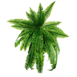 aijuzijie imitation plants faux plant artificial boston fern artificial fern leaves fake grass leaves plant greenery artificial ferns for outdoors home indoor decor