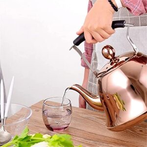 Keep warm Heat-resistant kettle Retro Gas kettle Teapot Stainless Steel hot water (Color : D, Size : Talla ?nica)