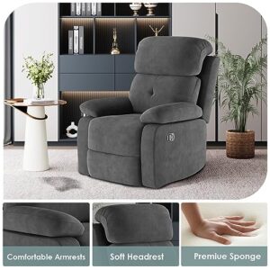 STARY Small Recliner Sofa for Living Room Chair for Adults, Dark Gray