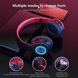 Lovskoo Call Bluetooth Headphones Over-Ear Wireless Headset with 3 Modes, Noise Cancelling Headphones Lightweight Head-Mounted Wireless Headphones with HiFi Stereo, Deep Bass, Cool Stuff