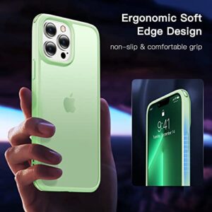 Alphex 8 Colors for iPhone 14 Pro Case, 12FT Military Grade Drop Protection, Silky & Non-Greasy Feel, Pocket Friendly, Thin Slim Phone Cover for Men Women 6.1 Inch - Pastel Green