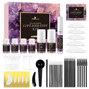 lash lift and tint kit, lash lift kit with tint black, easy to use, lash and brow lamination kit, all in one suitable for salon and home use, long lasting 6-8 weeks