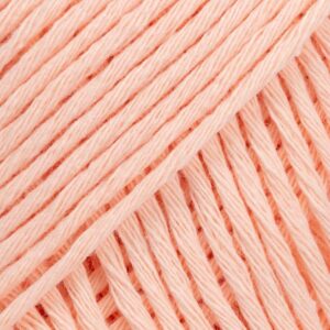 cotton blend yarn for knitting and crocheting, 3 or light, worsted, dk weight, drops cotton light, 1.8 oz 115 yards per ball (40 light peach)