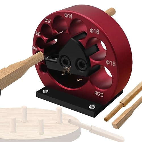 Dowel Maker Jig Kit, Metric 8mm to 20mm Adjustable, with Carbide Blade, Electric Drill Milling Dowel Round Rod Auxiliary Tool