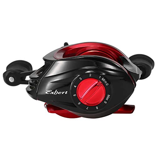 Baitcasting Reel,HUIOP Baitcasting Reel 18+1BB Ball Bearings Baitcasting Fishing Reel High Speed 7.2: 1 Gear Ratio Magnetic Brake System Baitcaster Reel