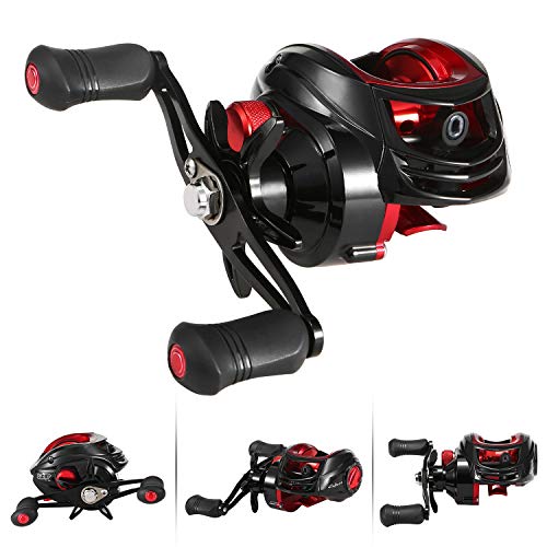 Baitcasting Reel,HUIOP Baitcasting Reel 18+1BB Ball Bearings Baitcasting Fishing Reel High Speed 7.2: 1 Gear Ratio Magnetic Brake System Baitcaster Reel