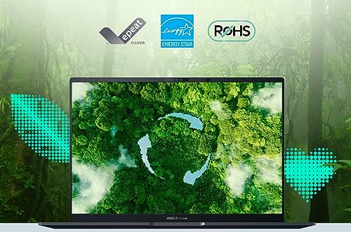 Asus Zenbook 14.5/in 2.8K(2880 x 1800) 120Hz OLED Laptop, 14-Core i7-13700H Evo, 100 Percent DCI-P3, WiFi 6E, 2X Thunderbolt 4, Harman Kardon, Widnows 11, w/Mousepad (16GB LPDDR5 RAM | 1TB PCIe SSD)