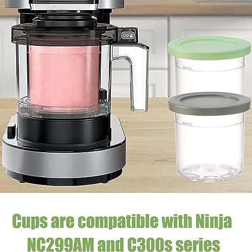 Creami Pints, for Ninja Creami Ice Cream Maker,16 OZ Ice Cream Pints with Lids Airtight,Reusable for NC301 NC300 NC299AM Series Ice Cream Maker