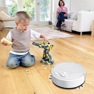 Mini Cleaning Robot,Robot Vacuums, 3-in-1 Mini Cleaning Mini Cleaning Robot Machine,Multifunctional Suction Robotic Vacuums, USB Charging, Low Noise Operation, Strong Suction, And Pet Friendly For Ho