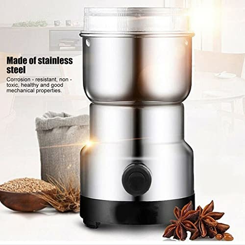 Aramox Coffee Grinders, Other Than Hand Operated,Stainless Steel Electric Spice Coffee Nut Grain Herb Grinder Crusher Mill Blender Kitchen Tool (US Plug 110V)