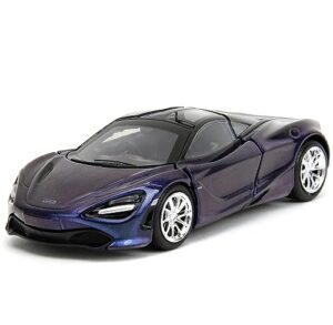 mclaren 720s blue metallic with black top pink slips series 1/32 diecast model car by jada 34660