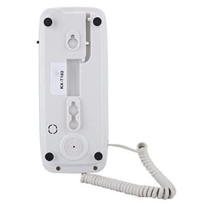 Landline Telephone No Caller ID Small Line Powered Telephones for Bathroom, Hotel, Business, Office, Etc (White)