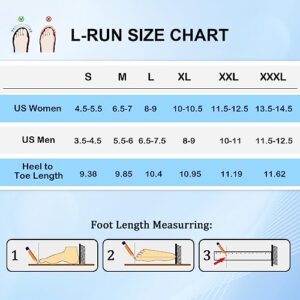 L-RUN Womens Mens Minimalist Barefoot Shoes Comfortable Casual Shoes Wide Toe Box Zero Drop Shoes Black L（W:8-9,M:6.5-7.5