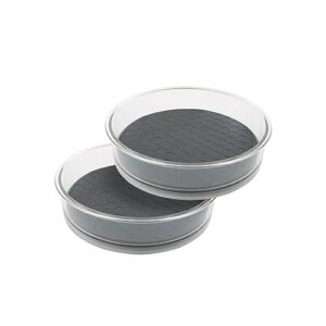 spectrum hexa small lazy susan - set of 2 - revolving storage tray for refrigerator, pantry, cabinet, table, & shelf organization/perfect for spices, condiments, produce, & more