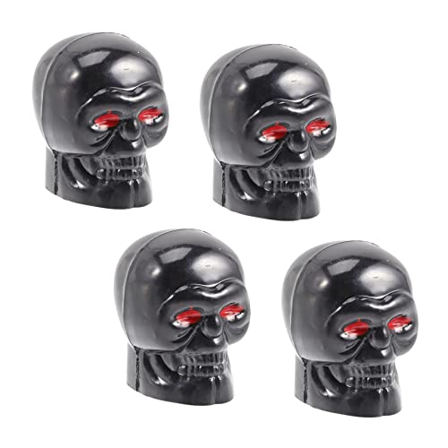 Vaguelly Automotive Wheels 8 pcs Valve Cap Skull Tire Pressure Cap Skull car Accessories for car accesories Stem Covers Motorbike Tyre Dust Caps Mountain Bike Copper core Alien