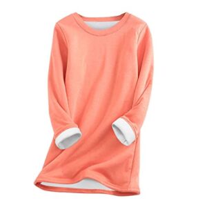 tmjspoyou womens oversized sweatshirts fleece hoodies long sleeve shirts pullover fall clothes with pocket（pink，3x-large）