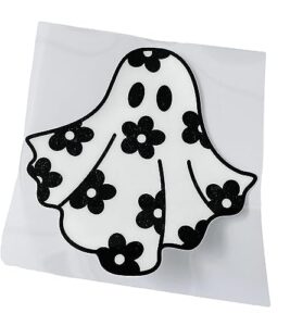 halloween ghost uv dtf transfers, 4x4in set of 8, rub on transfers stickers for crafting, diy waterproof decals uv dtf transfer sticker for 16oz glass cups