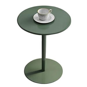 modern round green table with metal iron table top and sturdy base pedestal table, kitchen table for 2-4 person for small space home leisure table (size : 40.5 x 62cm)