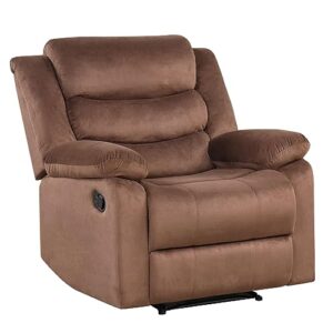 phoenix home manual chair recliner, light brown