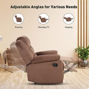 Phoenix Home Manual Chair Recliner, Light Brown