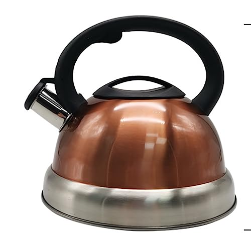 Tea Kettle Stovetop Whistling Tea Kettle 3L Whistling Teapot Stovetop Tea Kettle Stainless Steel Water Boiling Teapot Cool Handle Kettle Kitchen Stove Top Kettle Tea Kettle for Stove Top