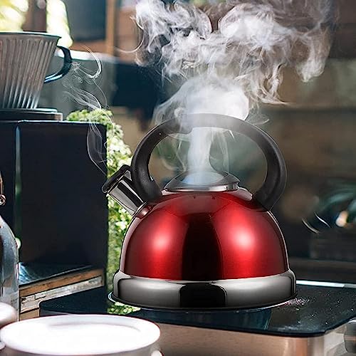 Tea Kettle Stovetop Whistling Tea Kettle 3L Whistling Teapot Stovetop Tea Kettle Stainless Steel Water Boiling Teapot Cool Handle Kettle Kitchen Stove Top Kettle Tea Kettle for Stove Top