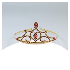 YANLITIAN Bridal Wedding Tiara Color Crystal Crown Princess Birthday Party Hair Accessories Rhinestone Suit (Color : 5)