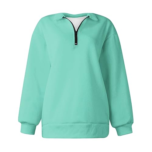 Bidobibo Womens Oversized Half Zip Pullover Long Sleeve Sweatshirt Quarter Zip Hoodie Sweater Teen Girls Fall Y2K Clothes Mis Pedidos Streetwear Shirts Sudaderas Largas De Mujer