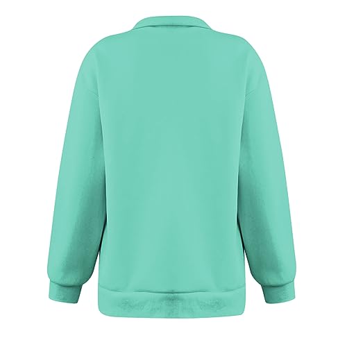 Bidobibo Womens Oversized Half Zip Pullover Long Sleeve Sweatshirt Quarter Zip Hoodie Sweater Teen Girls Fall Y2K Clothes Mis Pedidos Streetwear Shirts Sudaderas Largas De Mujer