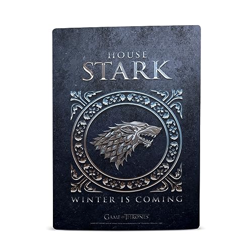 Head Case Designs Officially Licensed HBO Game of Thrones House Stark Sigils and Graphics Vinyl Faceplate Sticker Gaming Skin Decal Cover Compatible With Sony PlayStation 5 PS5 Digital Edition Console